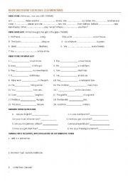 English Worksheet: reinforcement exercises