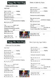 English Worksheet: Happy New Year song (na na na na )