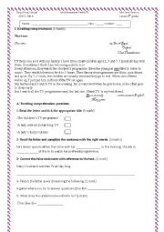 English Worksheet: exam worksheet