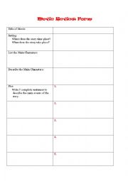 movie review sheet pdf