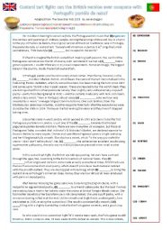 English Worksheet: Custard Tart FCE Practice Reading with deabte