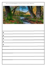 English Worksheet: woodland adjective