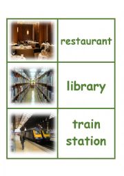 English Worksheet: Town - Minicards #1