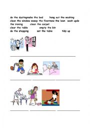 English Worksheet: household work