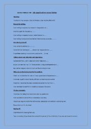 English Worksheet: Useful phrases for job application letter ( cover letter)