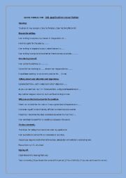 Useful phrases for job application letter ( cover letter)