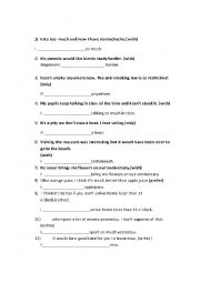 English Worksheet: WISH/ IF ONLY/ ID RATHER/ ID PREFER