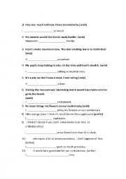 English Worksheet: WISH/ IF ONLY/ ID RATHER/ ID PREFER