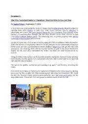 English Worksheet: Some peoples reactions to Banksys artworks 