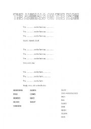 English Worksheet: The animals on the farm