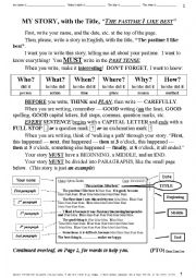 English Worksheet: ESSAY 005 The Pastime I like best