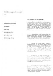 English Worksheet: READING WORKSHEET 