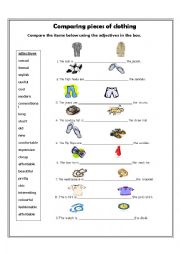 English Worksheet: aring Pieces of Clothing