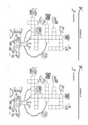 English Worksheet: Animals Crossword