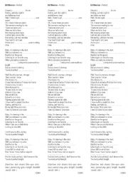 English Worksheet: Song: Perfect