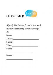 English Worksheet: Lets talk