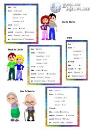 English Worksheet: Present Simple speaking exercise