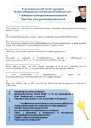 English Worksheet: Matching questions and answers of an interview with a magician 