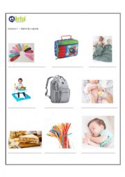 English Worksheet: Baby and Toys
