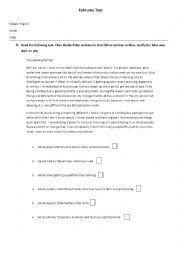 English Worksheet: Training for PET