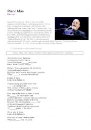 English Worksheet: Piano man