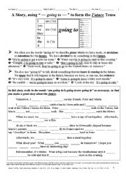 English Worksheet: GAP-FILL 001 Future using Going To