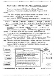 English Worksheet: ESSAY 006 My Most Vivid Dream