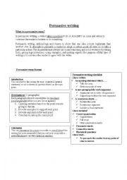 English Worksheet: Pesuasive