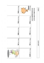 English Worksheet: Body parts - cute and paste activity