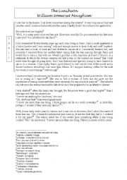 English Worksheet: The Luncheon