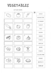 English Worksheet: VEGETABLES