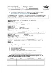 English Worksheet: contability