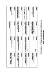 English Worksheet: Find Someone Who Warm Up