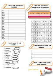 English Worksheet: Ordinal Numbers