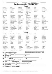 English Worksheet: VOCABULARY 009 Transport