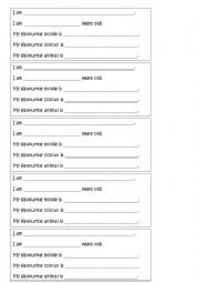 English Worksheet: Introduce yourself