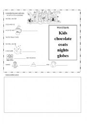 English Worksheet: A winters poem