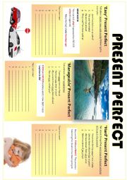 English Worksheet: PRESENT PERFECT (information+practice)