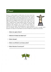 English Worksheet: Brazil Facts