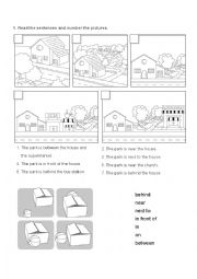 English Worksheet: Prepositions of place