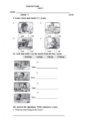 English Worksheet: ACTION VERBS