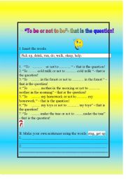 English Worksheet: to be