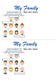 English Worksheet: My Family