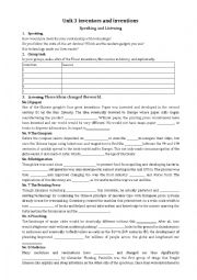 English Worksheet: inventors and inventions