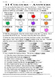 English Worksheet: COLOURS 002 Exercise 1