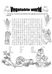 English Worksheet: Vegetables