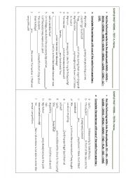 English Worksheet: Mini test - Simple past 