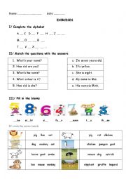 English Worksheet: exercises