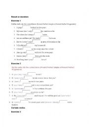 English Worksheet: Present Perfect vs Continuous