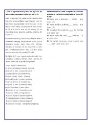 Present simple-prepositions of time 